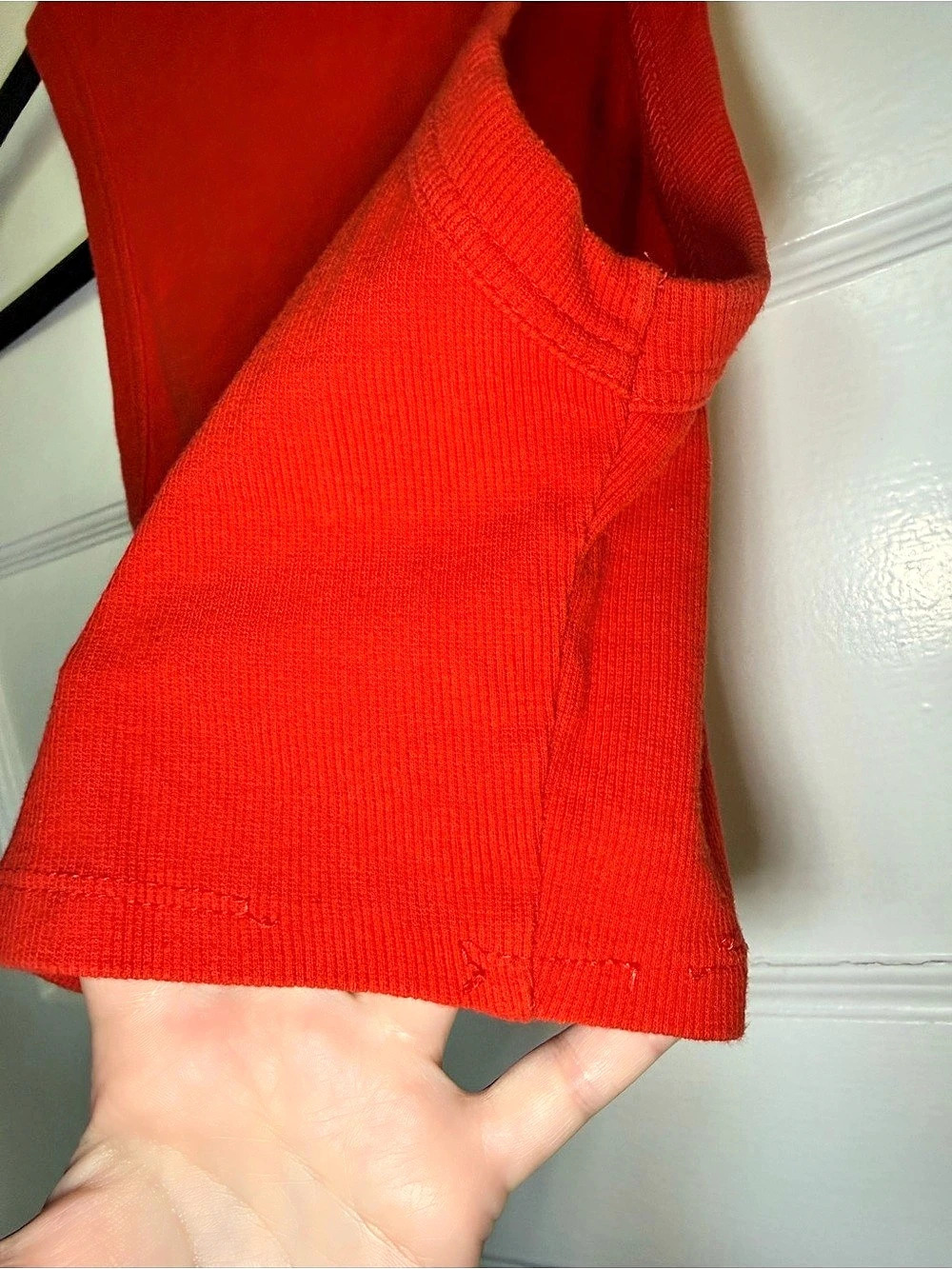 Princess Polly Ribbed Cropped High Neck Tank Top Red Size 0 Like New Tomato Girl - Picture 10 of 10